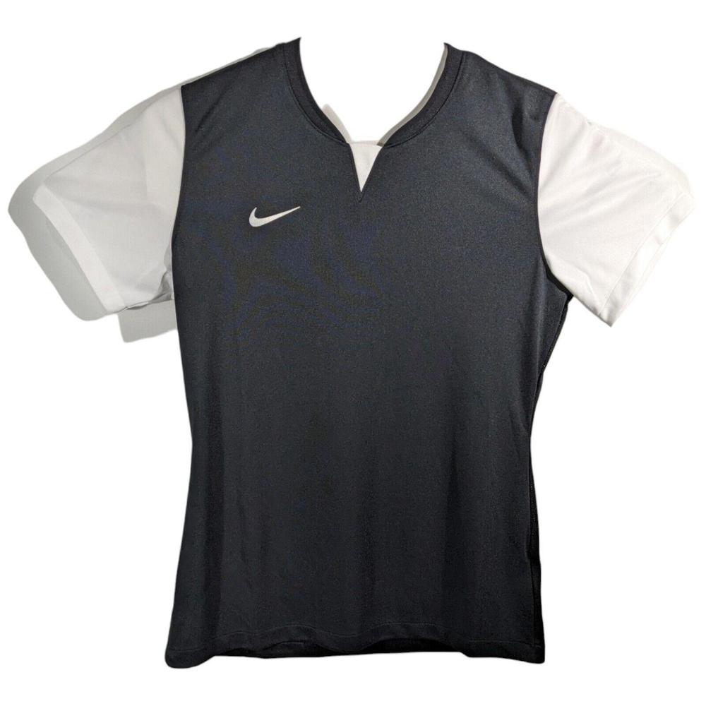 Womens  Black and White Workout Shirt Soccer Sz M Nike